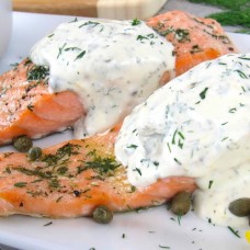 SALMON WITH CREAMY DILL SAUCE